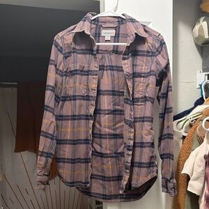Carhartt Women's Plaid Button Down Shirt - Pink and Yellow